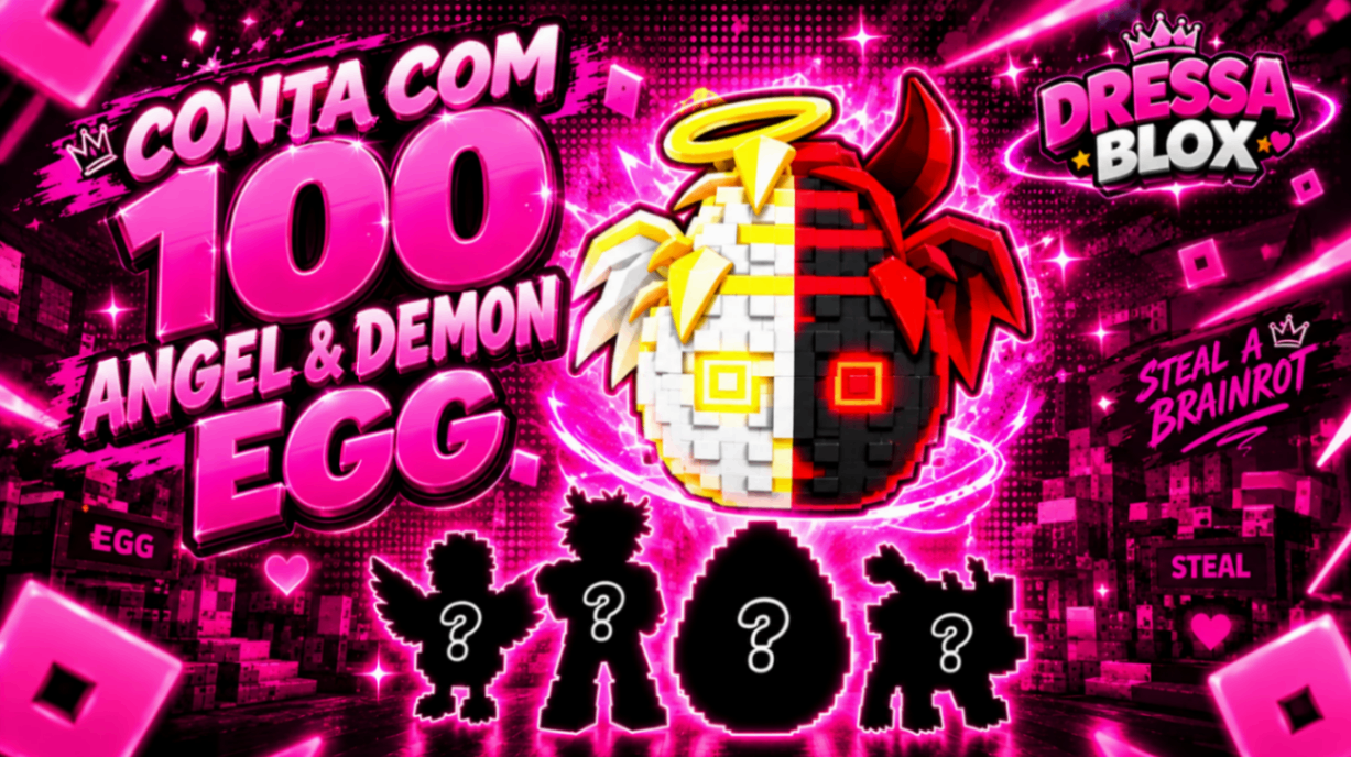CONTA COM 100 OVOS ANGEL & DEMON! 😇😈