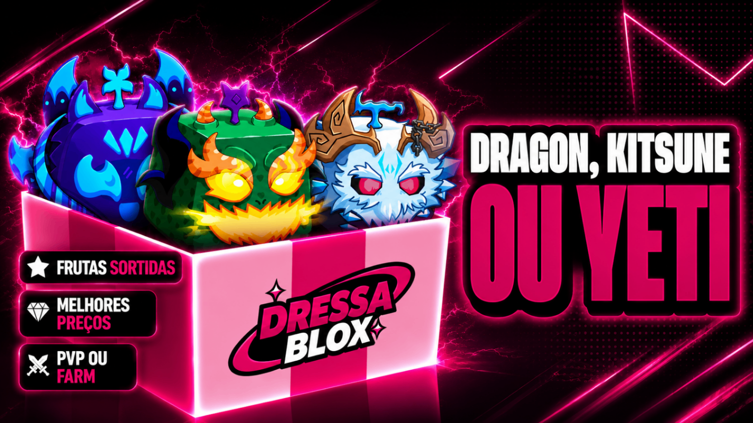 🦊🐲❄️ KITSUNE, DRAGON OU YETI NO INVENTÁRIO