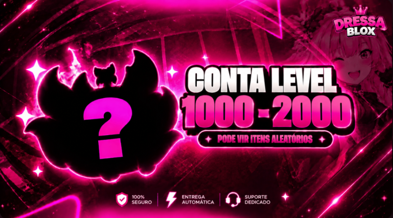 🎲 CONTA RANDOM LEVEL 1000–2000